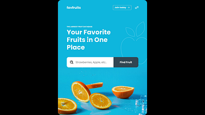 FavFruits Tablet App Search Results Page design ui ux
