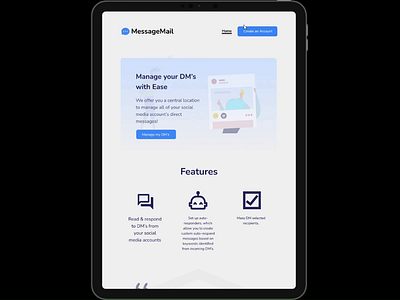 MessageMail App design ui ux