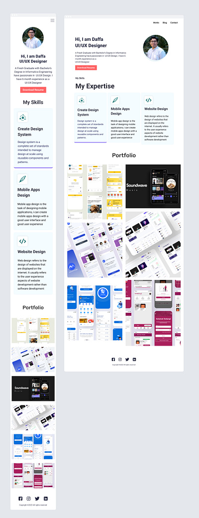 Portfolio Website Design app branding design graphic design ui uiux ux website design