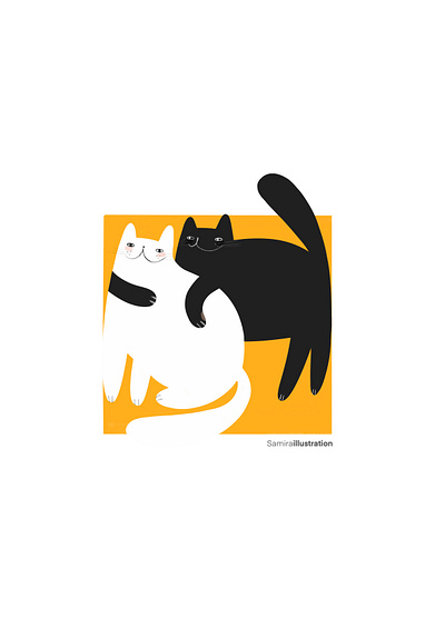 Spring vibes cat cats character design digital painting illustration illustrator procreat spring vector