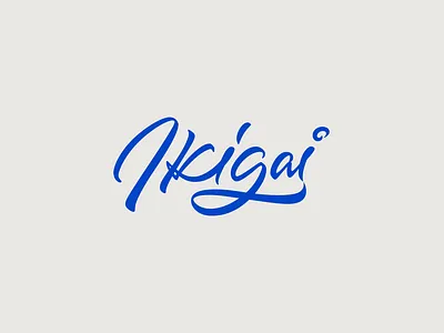 Ikigai Lettering Logo design lettering logo typo typography