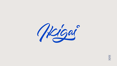 Ikigai Lettering Logo design lettering logo typo typography