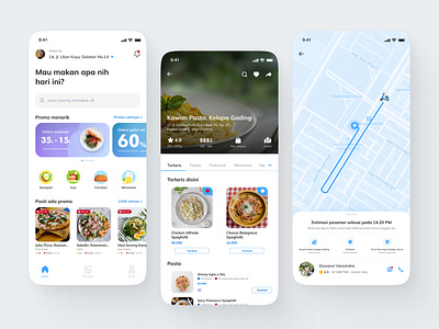 Food Delivery - Mobile App app application branding checkout delivery design food food app food delivery food online food order gojek grab graphic design mobile app order ordering ui uiux ux