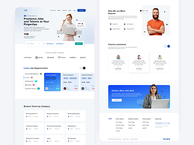 Freelance Job Website freelance job website ui design uiux design website design