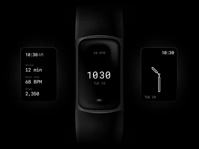 Fitbit monospace clock faces device face fit steps time tracker waerable watch