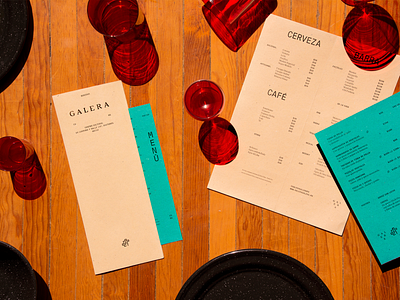 Menu for Galera art direction branding design editorial graphic design identity logo photography restaurant set design type typography vector