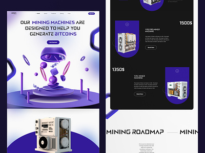 Bitcoin Mining Machine Website binance bitcoin bitcoin mining machine blockchain crypto crypto market design ecommerce illustration landing page marketplace mining mining machine product ui ui ux ux web web design webdesign