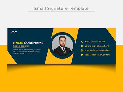 Modern creative corporate business promotion email signature minimal banner