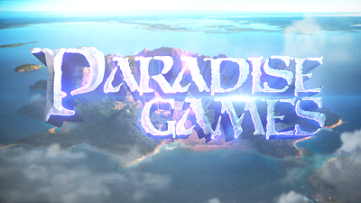 Paradise Games - 3D Logo 3d branding logo logotype