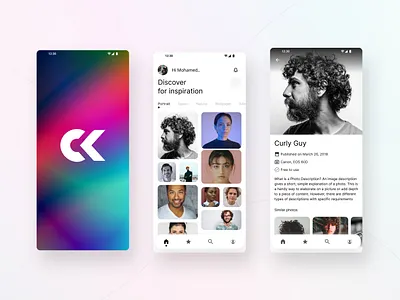 Photo Gallery animation gallery mobile ui