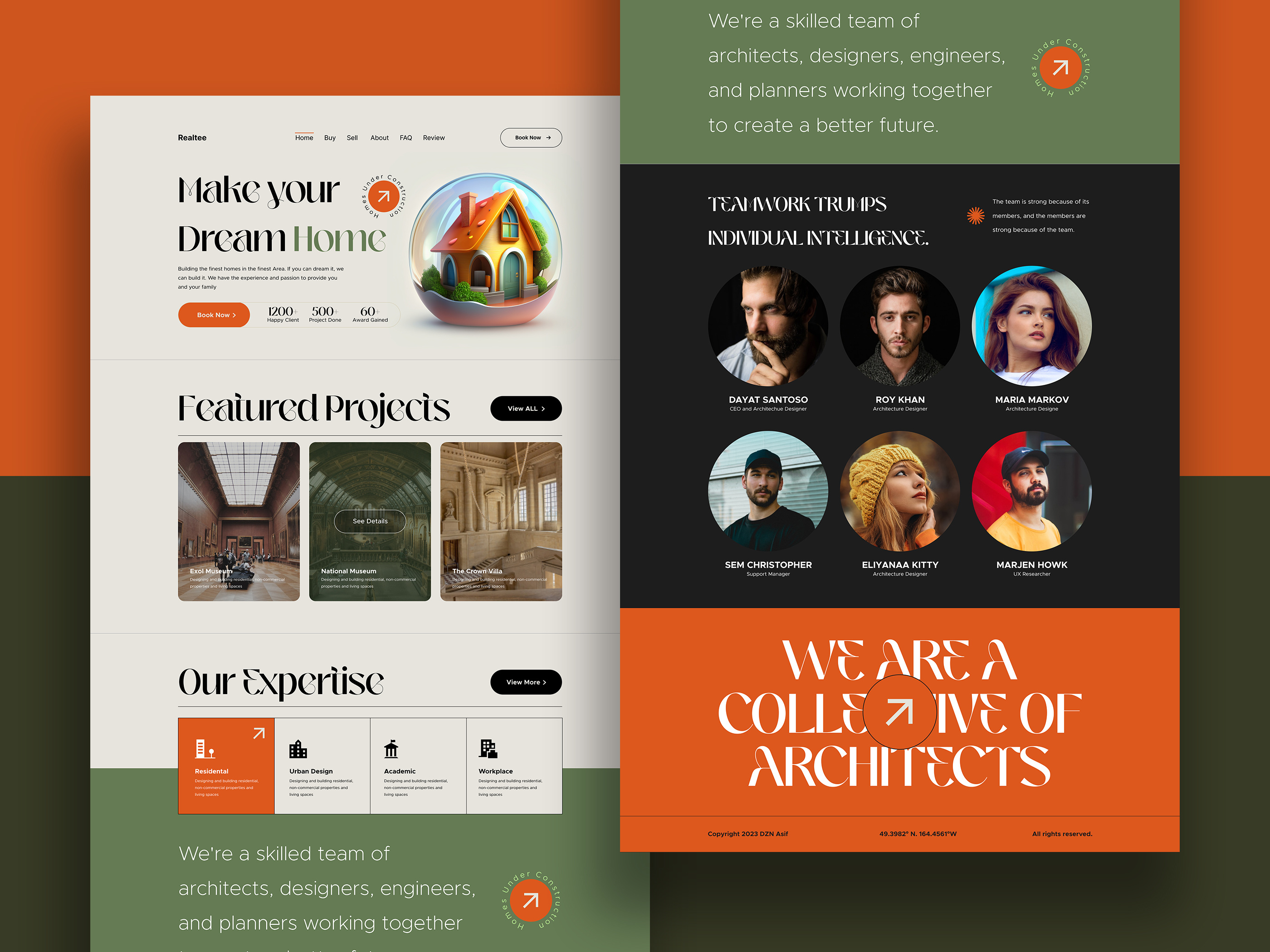 Example of Professional Agency Website UI Design