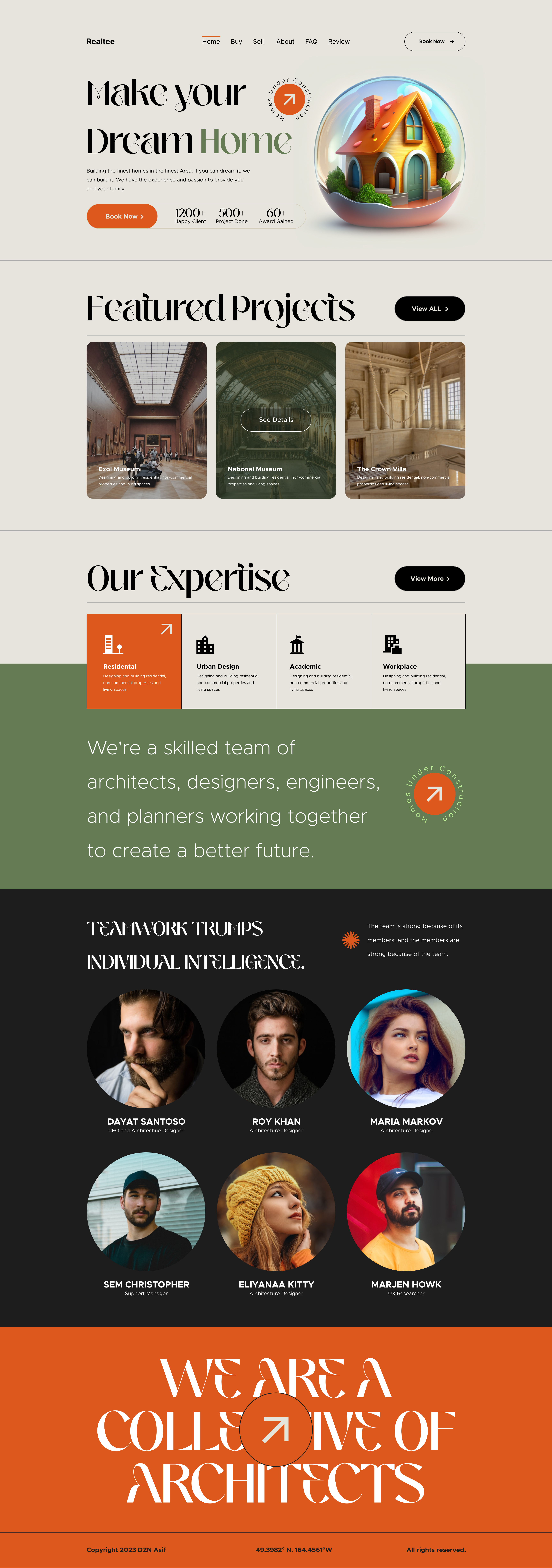 Example of Professional Agency Website UI Design