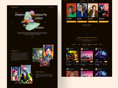 NFT Landing Page adobe xd branding figma nft nft landing ui design uiux user experience