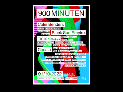 900 MINUTEN artwork danielroozendaal design flyer graphicdesign illustration party poster text typography utrecht