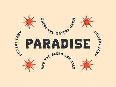 Paradise Font beach font illustration paradise sun surf tropical typography vector