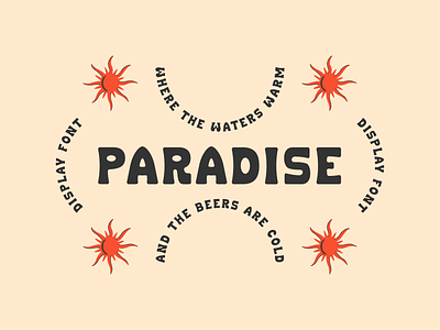 Paradise Font beach font illustration paradise sun surf tropical typography vector