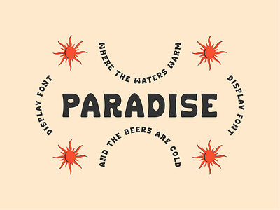 Paradise Font beach font illustration paradise sun surf tropical typography vector