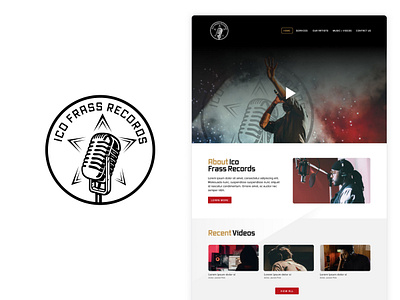 Ico Frass Records branding design graphic design illustration logo web design