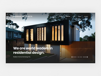 hadmasa architects - hero website hero banner landing page uiux design website