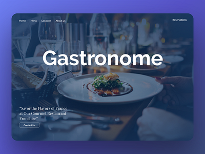 French Restaurant : Gastronome branding graphic design restaurant ui ui design uxdesigner website