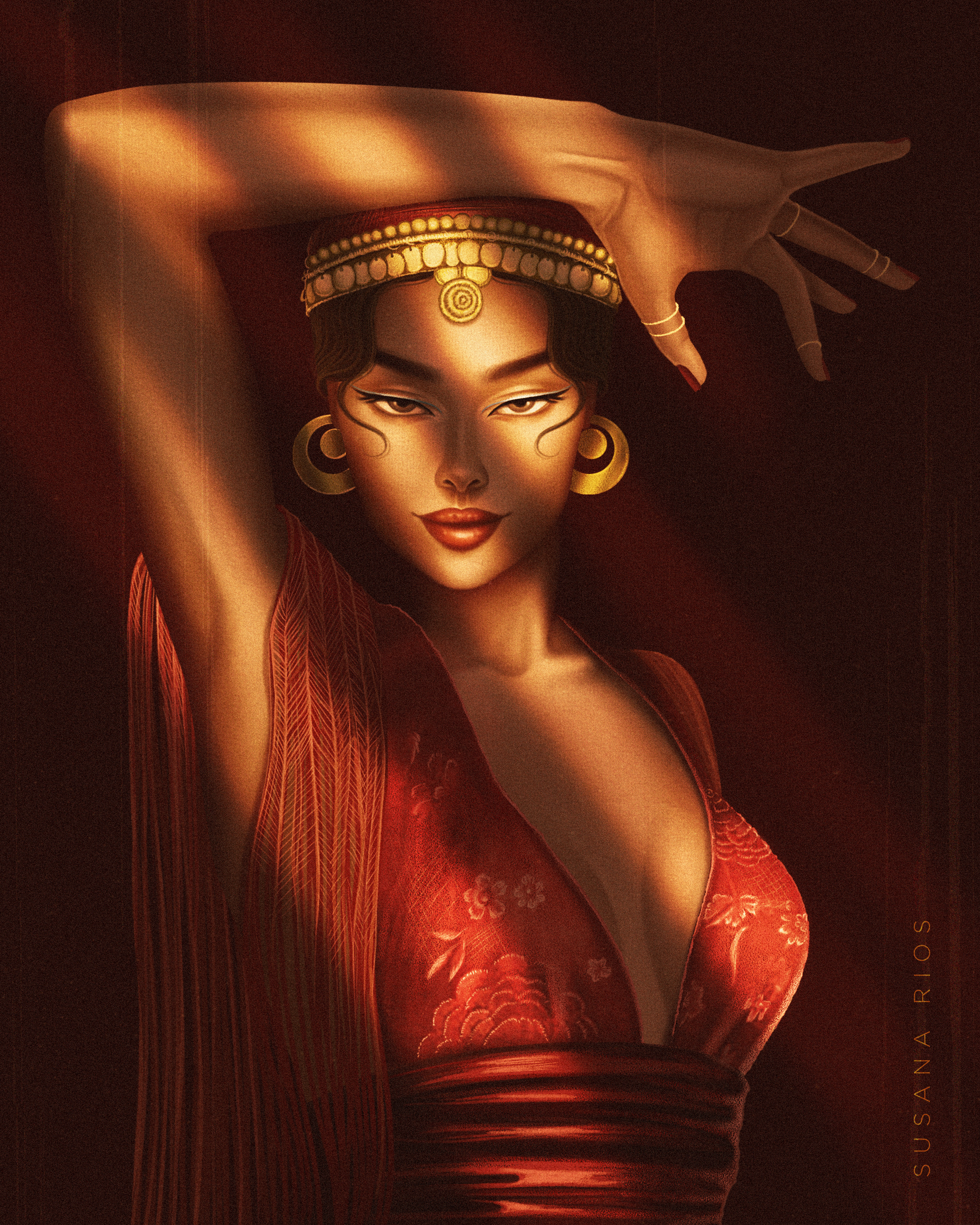 Juana, Flamenco Dancing design girl character girl illustration illustration illustration art photoshop art portrait womanart