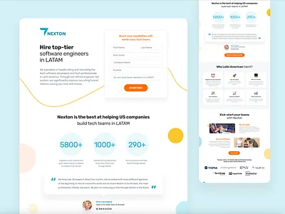Landing Page Design for Nexton landing page ui web design