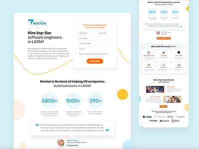 Landing Page Design for Nexton landing page ui web design