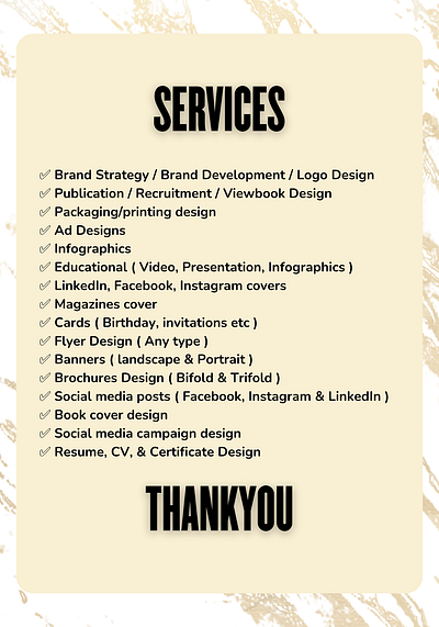 My Services! branding graphic design