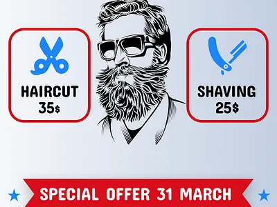 Barbershop advertising creative branding design typography
