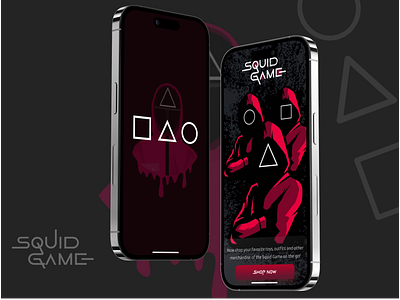 Squid Game- Merchandise buying app appdesign branding design graphic design interface merchandise minimal mobile app selling app shopapp squid game ui user interface ux vector visualdesign