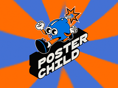 Poster Child Logo bomb branding cartoon cartoon character character cute character festival branding festival designer graphic design isometric logo lineup poster logo music festival music poster poster child retro rubber hose