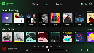 Spotify Redesign desktop graphic design landingpage spotify ui ux web website