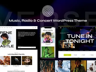 Verse - Music, Radio & Concert WordPress Theme blog design illustration logo web design webdesign wordpress wordpress design wordpress theme wordpress themes