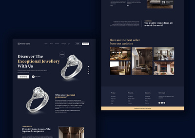 Premier Gems - Website UI Design branding design illustration logo ui ux web website