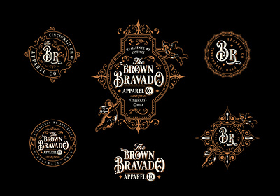 The Brown Bravado | Brand & Logo Design african american brand design brand identity elegant logo etching logo logo logo collection logo design logofolio ornate logo rebranding vintage design vintage logo