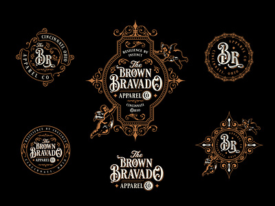The Brown Bravado | Brand & Logo Design african american brand design brand identity elegant logo etching logo logo logo collection logo design logofolio ornate logo rebranding vintage design vintage logo