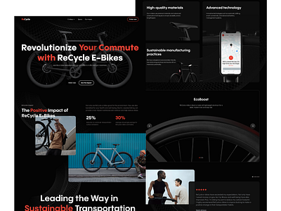 Recycle Ebike Concept Challenge app challenge concept design ui user interface ux vector visual design web