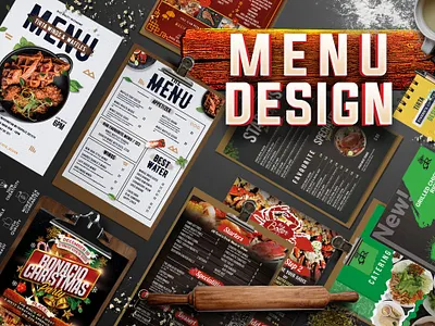 Menu Design adobe illustrator adobe photoshop advertisement branding design digital menu flyer design freelancer graphic design logo menu design pizza menu restaurant restaurant menu