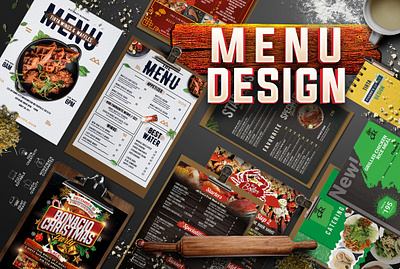 Menu Design adobe illustrator adobe photoshop advertisement branding design digital menu flyer design freelancer graphic design logo menu design pizza menu restaurant restaurant menu