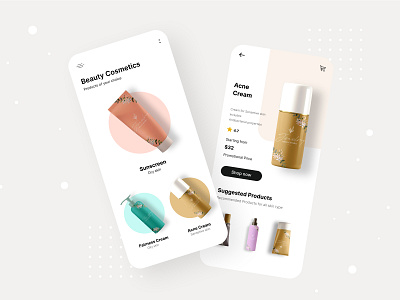 Beauty is Eternal - UI/UX Design for Skincare App app app design branding design figma graphic design minimal ui design product design ui ui design uiux design ux design