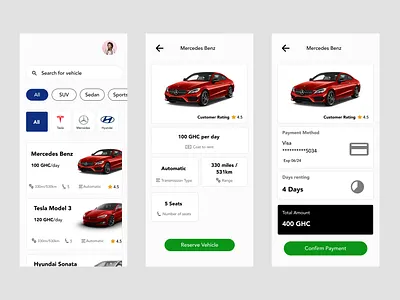 Car Rental Mobile App (Ghana) ghana mobile rental ui