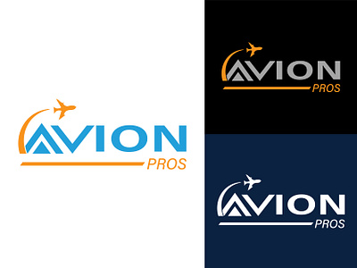 Avion Pros Logo Design adventure app branding design flight graphic design illustration logo logodesign minimal minimalist logo modern logo travel typography ui unique logo ux vector