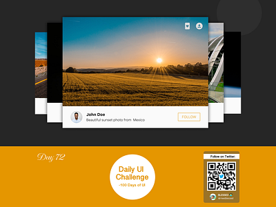 Day 72 Task: Design an Image slider screen. #DailyUI design figma image inspiration slider ui