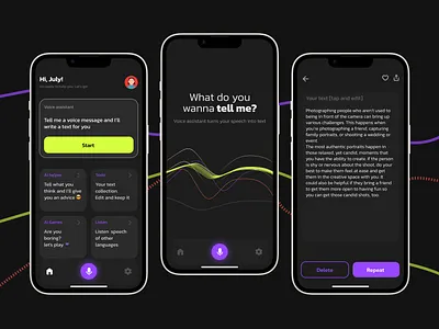 Speech Synthesizer I iOS I Mobile App app apple assistant design ios language mobile speach speak speech synthesizer ui uxui voice
