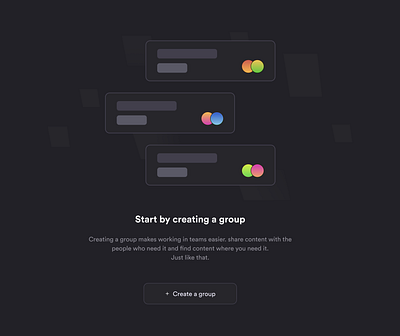 Empty State Dark Mode Design Concept app darkmode design figma saas ui ux webpage