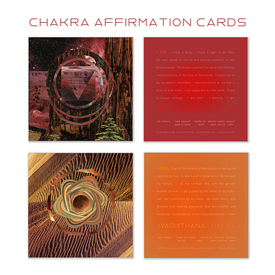 Affirmation Cards branding collage art copy writing graphic design illustration layout swag