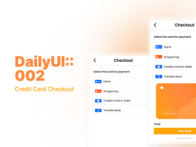 Credit Card Checkout app dailyui design learnui mobile app ui ui design