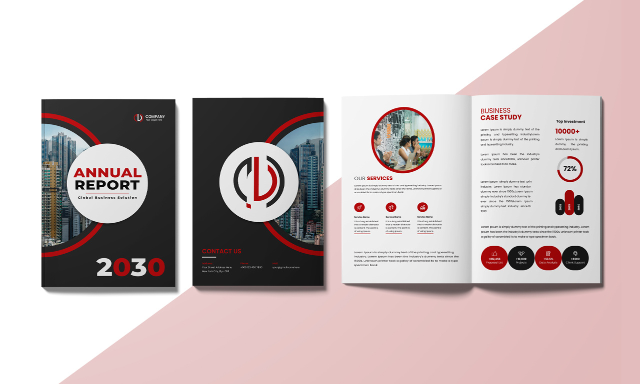 Example of Brochure Or Annual Report Design