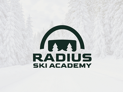 Radius Ski Academy Logo design flat illustration illustrator logo minimal photoshop vector