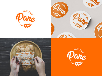 La via del pane - logo design adobe illustrator bakery branding bread design graphic design logo vector